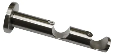 Produktbild von Gardinia Kombiträger 2-Lauf offen für Ø 25/25 mm Edelstahl-Optik 8/6 cm