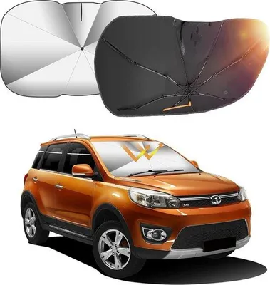 Produktbild von Famanu Sonnenschutz Faltbarer Sonnenblenden - UV-Schutz Hitzereflector für Auto SUV - 80 x 147 cm
