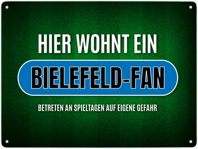Produktbild von Hier wohnt ein Bielefeld-Fan Metallschild XXL