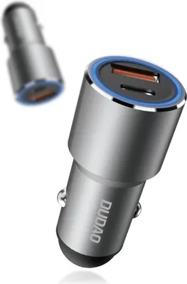 Zdjęcie produktu dla Dudao ładowarka samochodowa USB / USB Typ C Power Delivery Quick Charge 22,5 W szary (R4PQ)