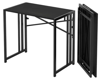 Obrázok produktu pre Skladací stôl 90 cm - Skladací - Bez montáže - Drevo a kov - Úsporný