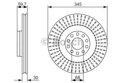 Produktbild von BOSCH Bremsscheiben (2 Stück)  0 986 479 589