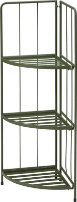 Zdjęcie produktu dla Excellent Houseware składany narożny stojak na kwiaty, metalowy, 42x30x90 cm, zielony