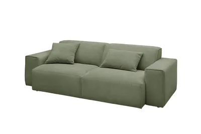Produktbild von KAWOLA Sofa RANI 3-Sitzer Feincord olivgrün
