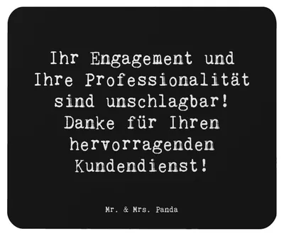 Produktbild von Mr. & Mrs. Panda Mauspad Spruch Kundendienstmitarbeiter Held - Schwarz - Geschenk, besonderes, mausteppich, Team, Mouse Pad, Mousepad, Anerkennung, Bedanken, pc