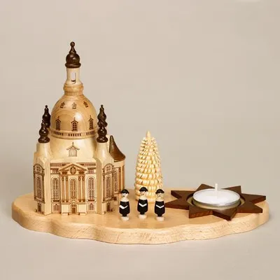 Produktbild von Kerzenhalter Kurrende mit Dresdener Frauenkirche HxLxB 15x21,5x12cm NEU