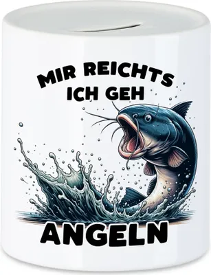 Produktbild von Mir reichts Ich geh angeln Fisch Spardose Angeln Hafen Hobby-Angler