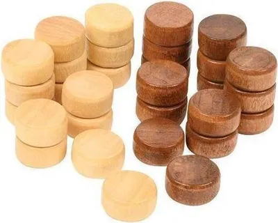 Obrázek produktu pro Philos 4100 - Dáma na vrhcáby, 17x8mm, dřevo, 2x15 kusů