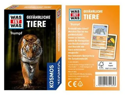 Obrázek produktu pro KOSMOS 741914 was IST was Trumpf Rekorde der Tierwelt, Quartett für Kinder ab 8 Jahren, Trumpf Kartenspiel, Quizspiel perfekt als kleines Geschenk oder Mitgebsel