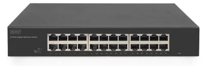 Productafbeelding van Digitus DN-80113-2 DIGITUS Switch 24-Port Gigabit, 19" unmanaged     schwarz