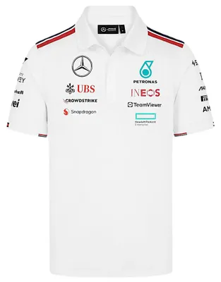 Produktbild von Mercedes AMG Petronas F1 2024 Herren Team Polo Shirt Weiß