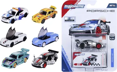 Obrázek produktu pro Majorette Porsche Deluxe Cars, Dopravní prostředek, 3 rok/roky, Kov, Různé barvy