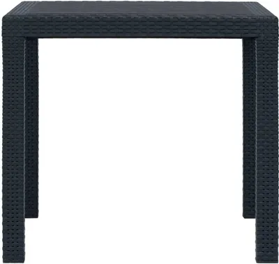 Immagine prodotto di vidaXL Tavolo da giardino antracite 79x79x72 cm in plastica effetto rattan