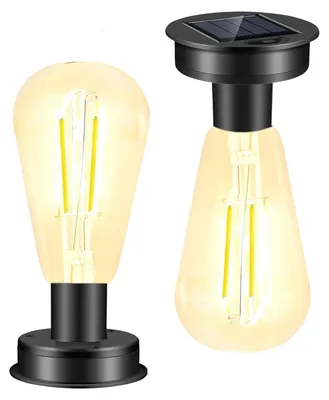 2er-Pack Solar-Glühlampen, wasserdicht, für Außenbeleuchtung