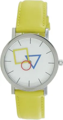 Produktbild von Aristo Bauhaus Uni Uhr Edelstahl 4D85IG Leder gelb