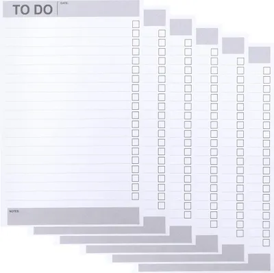 Produktbild von Belle Vous 6er Pack Tagesplaner Block mit To Do Liste To Do Block - 60 Tage/Seiten Checklisten Notiz Block mit Undatierten Seiten - Organisationsblock