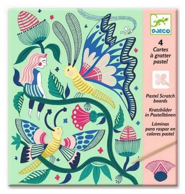 Image de Jeu créatif de grattage Fleurs dans le jardin, Djeco