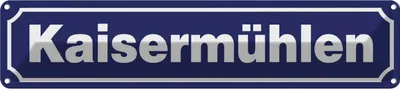 Produktbild von vianmo Blechschild 10x46 cm Kaisermühlen