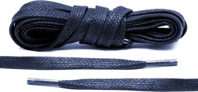 Productafbeelding van The Kicks Don® Wax Veters Plat 8mm - 140 cm - Donkerblauw