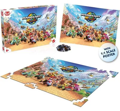 Immagine prodotto di Puzzle - WINNING MOVES - Mario Kart World - 1000 pezzi - Dai 8 anni in su