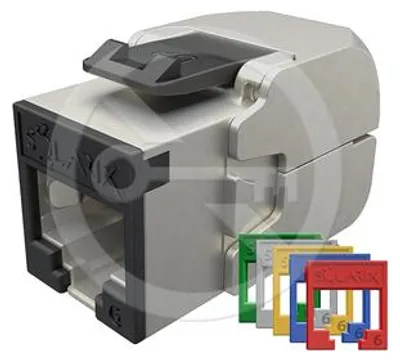 Obrázek produktu pro Samořezný keystone Solarix CAT6 STP SXKJ-6-STP-RAL-SA, RAL FIT moduly, GROUND LOCK