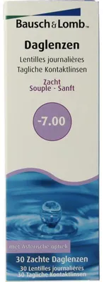 Productafbeelding van Bausch + Lomb Daglenzen -7.00 (30 stuks)