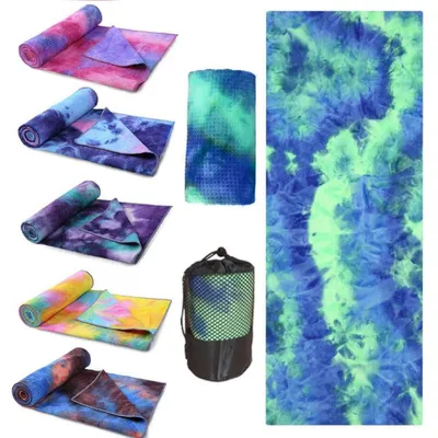 Imagen del producto de Toalla antideslizante para esterillas de yoga, de 61 x 183 cm, ideal para yoga caliente
