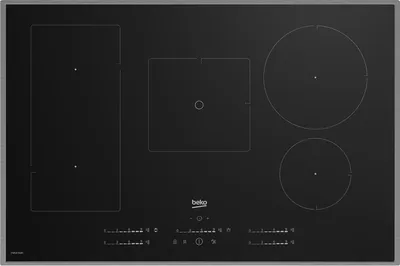 Produktbild von Beko HII 85770 UFTX, Schwarz, Integriert, 80 cm, Zonen-Induktionskochfeld, Glas, 5 Zone(n)