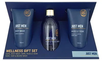 Zdjęcie produktu dla Zestaw prezentowy Just Men Wellness - Zestaw upominkowy - Żel pod prysznic - Kosmetyki - Mężczyźni - Pielęgnacja ciała