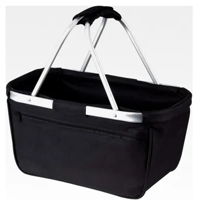 Produktbild von Einkaufskorb Picknicktasche Faltbar, Farbe Schwarz