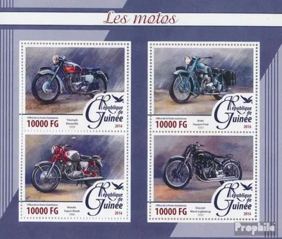 Produktbild von Briefmarken Guinea 2016 Mi 11691-11694 Kleinbogen (kompl. Ausgabe) postfrisch Motorräder