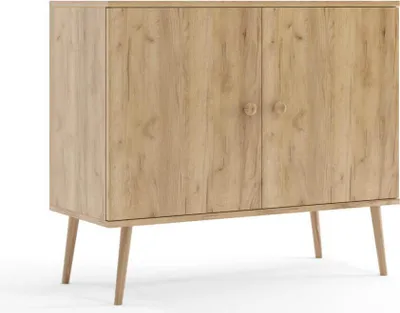 Produktbild von Kommode Bolea 2D 100 cm mit Türen - Eiche Craft Gold