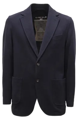 Productafbeelding van Q9071 Trui met rits voor heren, model "Circolo 1901", katoenen jas, blauw