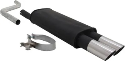 Image de Echappement sport Novus pour VW Polo 2/3 86C 2x76mm MS-Design Silencieux final avec ABE