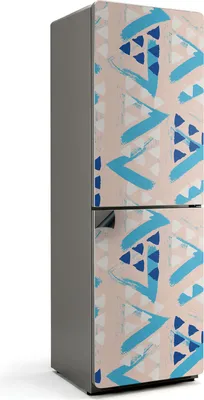 Obrázok produktu pre Abstraktný geometrický vzor - Magnetický kryt na chladničku - Dekoratívna magnetická fólia do kuchyne - Magnetická dekorácia na chladničku - Samolepiaca magnetická tabuľa - Magnetická fólia na dvere chladničky - 60x190 cm