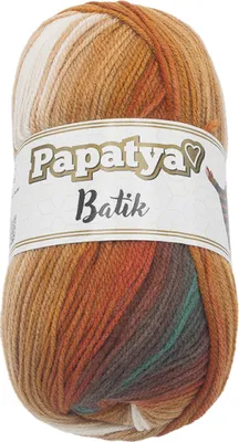 Obrázek produktu pro Příze PAPATYA BATIK - 100g / 360 m - Oranžová,Hnědá