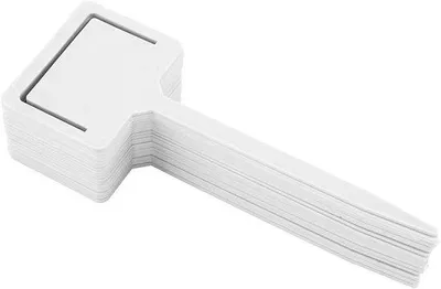 Image de Lot de 20 étiquettes de jardin en PVC résistantes à l'eau, étiquettes blanches pour plantes, étiquettes de jardin, étiquettes pour fleurs, étiquettes pour plantes, étiquettes de jardin pour fleurs, étiquettes pour jardinières
