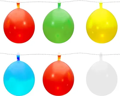 Produktbild von Bunte Partybeleuchtung LED warmweiß mit 6 Luftballons Lichterkette