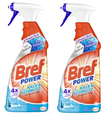 Produktbild von Bref Power Kalk & Schmutz Kalkreiniger Sprühflasche Reinigen 2x750 ml Reinigung