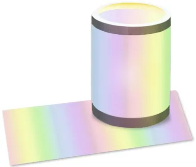 Produktbild von Laternenzuschnitt Regenbogen Pastell, 20 x 50 cm, 25 Stück