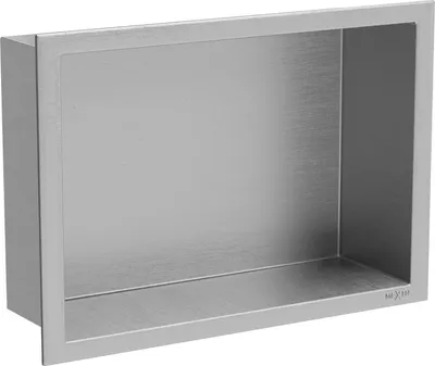 Image de Mexen X-Wall-R étagère à encastrer avec collier 30 x 20 cm, inox - 1910302010