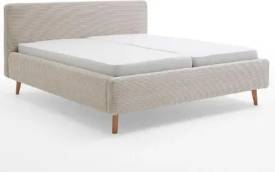 Produktbild von Doppelbett Madras 180x200cm Rippensamt - beige
