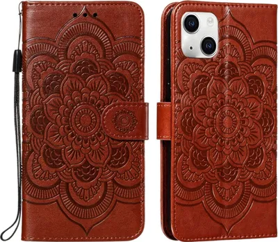 Produktbild von König Design Hülle kompatibel mit Kunstleder Handyhülle - Handy Case Braun