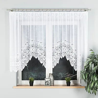 Produktbild von NADIA – Fertiger Jacquard-Vorhang mit Schlitz am Saum – 300 x 130 cm – weiß