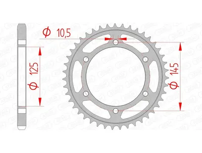 Produktbild von AFAM Kettenrad Stahl Standard - 525