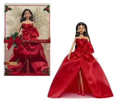 Image de Poupée Barbie Joyeuses Fêtes Châtain JJX67, Édition Spéciale, Collection Tenue Élégante