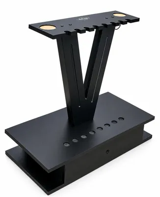 Image de Support de queues de billard John West modèle V pour 8 queues - Design moderne