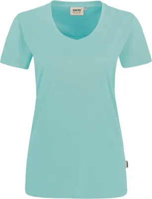 Produktbild von HAKRO V-T-Shirt Mikralinar Damen #181 Gr. L eisgrün