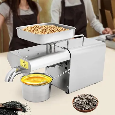 Produktbild von 750W Ölpresse - 40-240? Öl Pressmaschine - Elektrische Ölmühle, Walnüsse Erdnüsse Kaltpresse Automatische Heißprsse, Edelstahl Extraktor für Kommerziell & Haushalt, nicht für Oliven, Kaffeebohnen etc