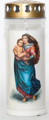 Produktbild von Motiv Wochenbrenner Madonna mit Golddeckel, Brenndauer bis zu 7 Tage